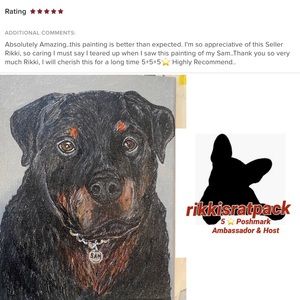 Custom painting by rikkisratpack of Sam the Rottweiler